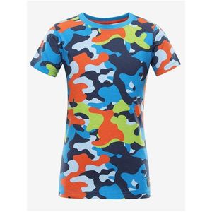 Oranžovo-modré dětské vzorované tričko NAX KOSTO obraz