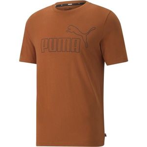 Puma ESSENTIALS ELEVATED TEE Pánské triko, hnědá, velikost obraz