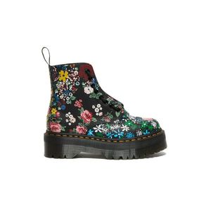 Dr. Martens Sinclair Floral Mach Up Leather Platform Boots 6 černé DM27128001-6 obraz