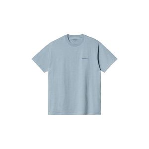 Carhartt WIP S/S Script Embroidery T-Shirt Frosted Blue XL modré I025778_0SO_XX-XL obraz