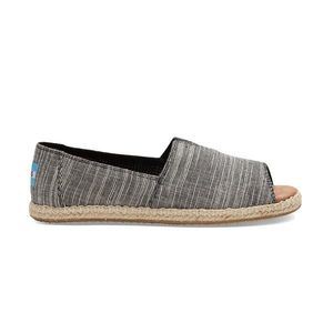 Toms Alpargata Open Toe Black Microstripe 3.5 černé 10009840-3.5 obraz