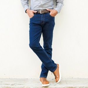 Pánské riflové kalhoty, 98% bavlna modrá 46 obraz