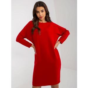 Dámské šaty s dlouhými rukávy koktejlové MYRTIE červené obraz