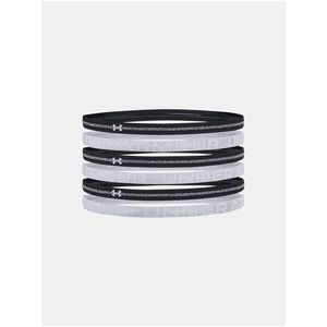 Sada šesti sportovních čelenek v šedé a černé barvě Under Armour UA HTR Mini Headband 6PK obraz