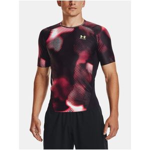 Červeno-černé pánské vzorované tričko Under Armour UA IsoChill Prtd Comp SS obraz
