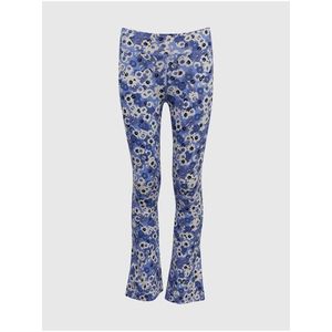 Bílo-modré holčičí květované kalhoty GAP obraz