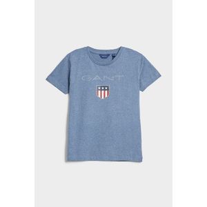 TRIČKO GANT SHIELD SS T-SHIRT INDIGO BLUE MELANGE obraz