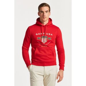 MIKINA GANT D1. BANNER SHIELD HOODIE červená XXXL obraz