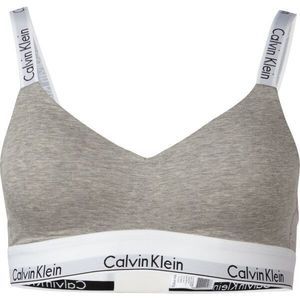 Calvin Klein MODERN COTTON-LGHT LINED BRALETTE Dámská podprsenka, šedá, velikost obraz