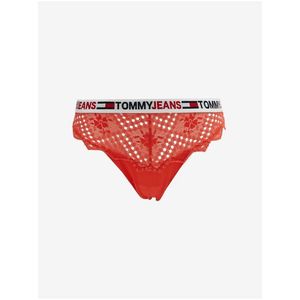 Červené dámské krajkové kalhotky Tommy Jeans obraz