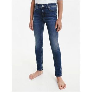 Tmavě modré holčičí skinny fit džíny Calvin Klein Jeans obraz