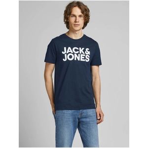 Tmavě modré tričko Jack & Jones Corp obraz