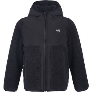 COLOR KIDS TEDDY FLEECE JACKET Dětská flísová mikina, černá, velikost obraz