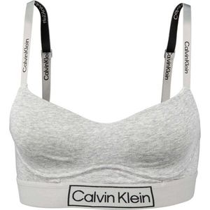 Calvin Klein REIMAGINED HERITAGE-LGHT LINED BRALETTE Dámská podprsenka, šedá, velikost obraz