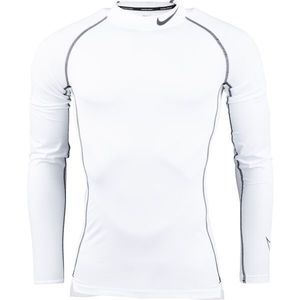 Nike DRI-FIT Pánské tričko s dlouhým rukávem, bílá, velikost S obraz