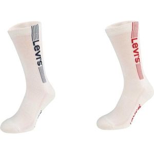 Levi's® REG CUT SPORT LOGO 2P Unisexové ponožky, bílá, velikost obraz