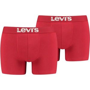 Levi's® MEN SOLID BASIC BOXER 2P Pánské boxerky, červená, velikost obraz