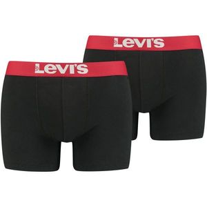 Levi's® MEN SOLID BASIC BOXER 2P Pánské boxerky, černá, velikost obraz