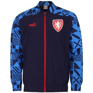 Puma FACR PREMATCH JACKET Pánská fotbalová bunda, tmavě modrá, velikost obraz