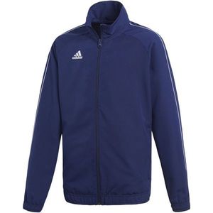 adidas CORE 18 JACKET Chlapecká fotbalová bunda, tmavě modrá, velikost obraz