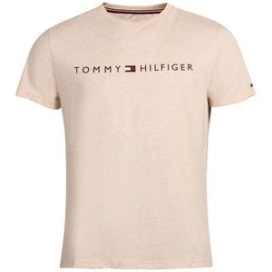 Tommy Hilfiger CN SS TEE LOGO Pánské tričko, béžová, velikost obraz