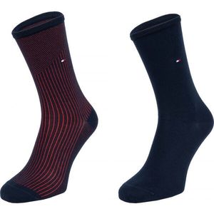 Tommy Hilfiger WOMEN SEASONAL TENCEL SOCK 2P RIB Dámské ponožky, tmavě modrá, velikost obraz