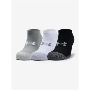 Sada tří párů ponožek v šedé, černé a bílé barvě Heatgear Under Armour. obraz