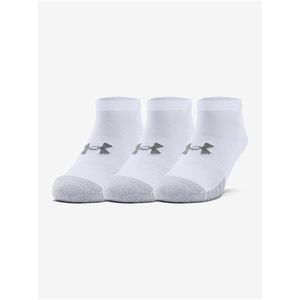 Sada tří párů bílých ponožek Heatgear Under Armour obraz