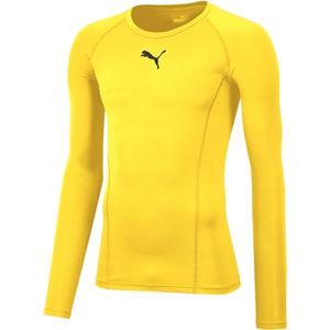 Puma LIGA BASELAYER TEE LS Pánské funkční triko, žlutá, velikost XL obraz