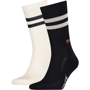 Levi's® REG CUT RETRO SPORT STRIPES 2P Unisexové ponožky, černá, velikost obraz