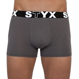 Styx MEN'S BOXERS SPORTS RUBBER Pánské boxerky, tmavě šedá, velikost M obraz