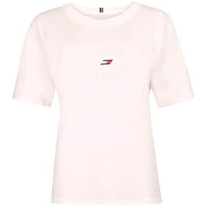 Tommy Hilfiger RELAXED TH GRAPHIC TEE Dámské tričko, bílá, velikost obraz