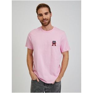 Růžové pánské tričko Tommy Hilfiger obraz