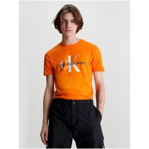 Calvin Klein pánské oranžové tričko obraz
