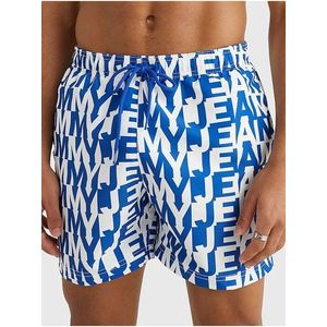 Bílo-modré pánské vzorované plavky Tommy Hilfiger Underwear obraz