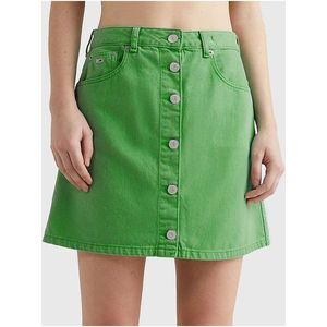 Zelená dámská džínová sukně Tommy Jeans obraz