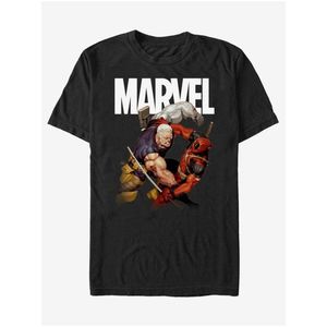Černé unisex tričko ZOOT.Fan Marvel Deadpool Fight obraz