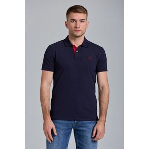 POLOKOŠILE GANT CONTRAST COLLAR PIQUE SS RUGGER modrá XL obraz