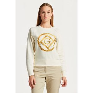 MIKINA GANT ROPE ICON C-NECK SWEAT bílá L obraz