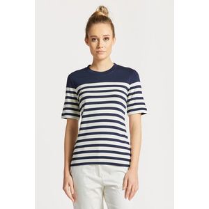 TRIČKO GANT STRIPED SS T-SHIRT modrá M obraz