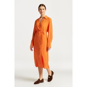 ŠATY GANT REG WRAP DRESS oranžová 40 obraz
