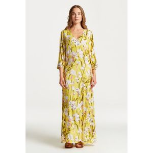 ŠATY GANT IRIS PRINT V-NECK MAXI DRESS žlutá 46 obraz