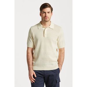 SVETR GANT COTTON TEXTURE POLO SS CREAM3 obraz