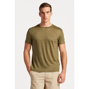 TRIČKO GANT LINEN REGULAR T-SHIRT JUNIPER GREEN obraz