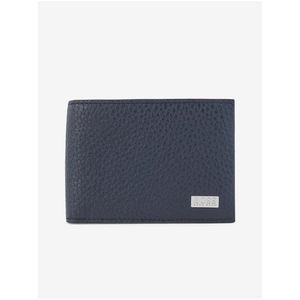 Tmavě modrá pánská kožená peněženka HUGO BOSS obraz