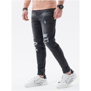 Černé pánské džíny Ombre Clothing P1078 obraz