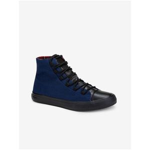 Černo-modré pánské sneakers boty Ombre Clothing T378 obraz