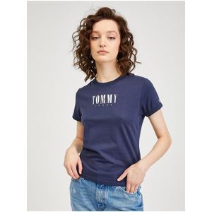 Tmavě modré dámské tričko Tommy Jeans obraz