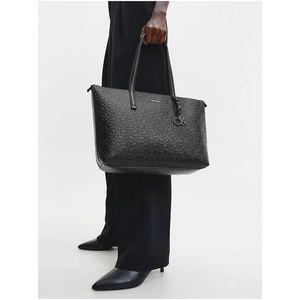 Černý dámský vzorovaný shopper Calvin Klein obraz