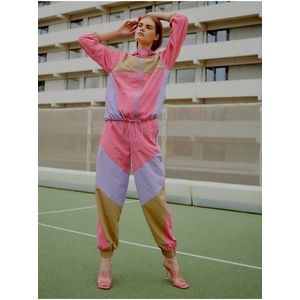 Béžovo-růžová dámská lehká šusťáková bunda The Jogg Concept obraz
